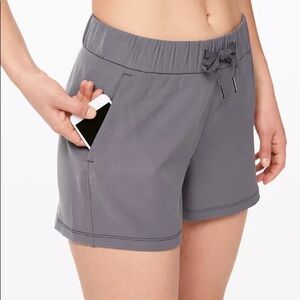 Lululemon On The Fly Shorts Grey Gray NWOT Size 6